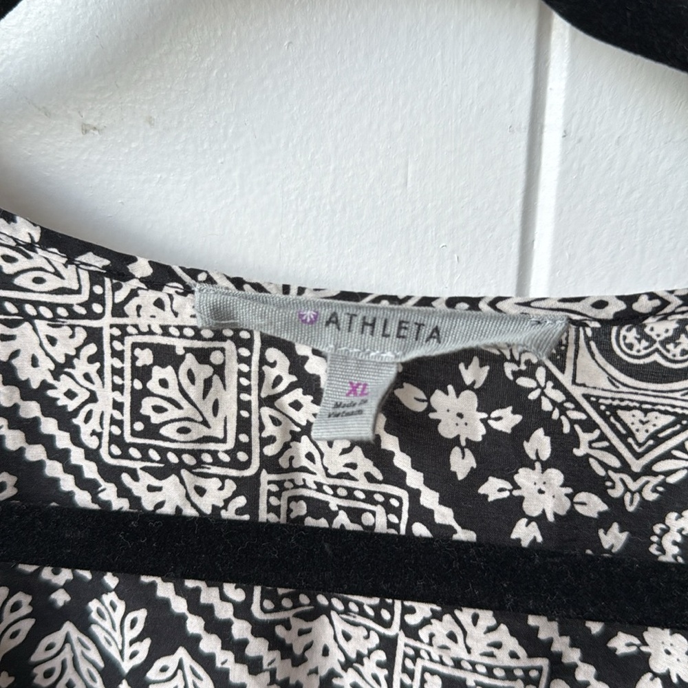 Athleta Bandana Coast to Coast Cover Up Swim Dress Black White XL - Picture 4 of 7